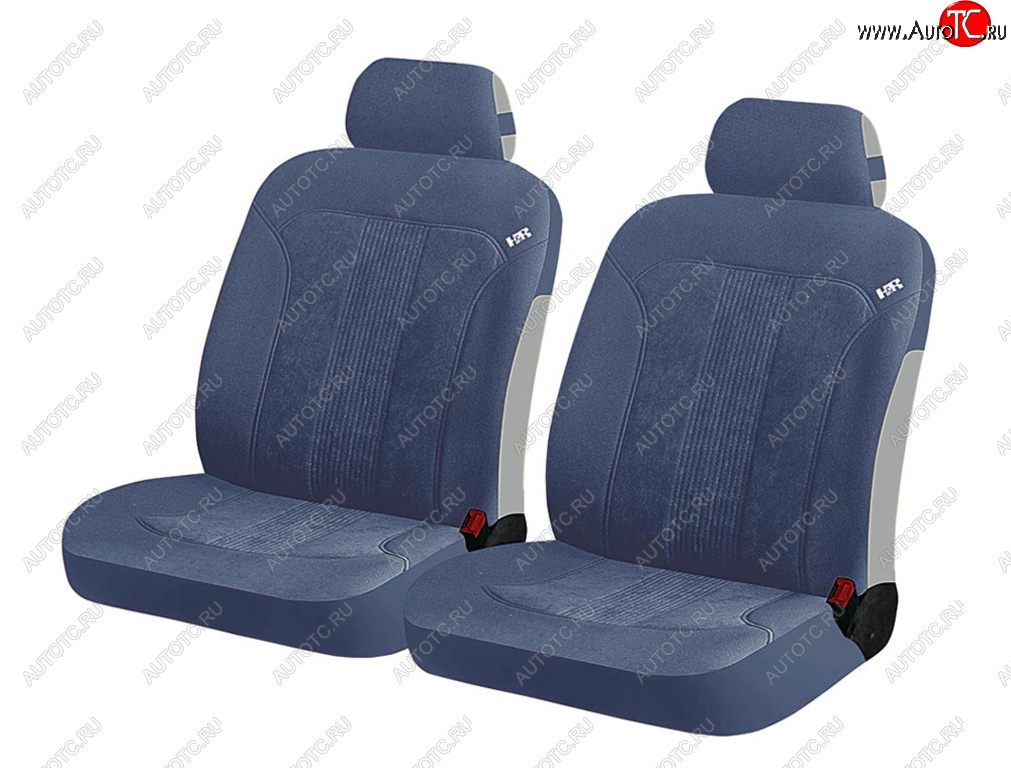 1 289 р. Универсальные чехлы сидений (майка, 4 предм., полиэстр) rend Front CARFASHION Buick Envision рестайлинг (2017-2020) (черно-синие)  с доставкой в г. Керчь