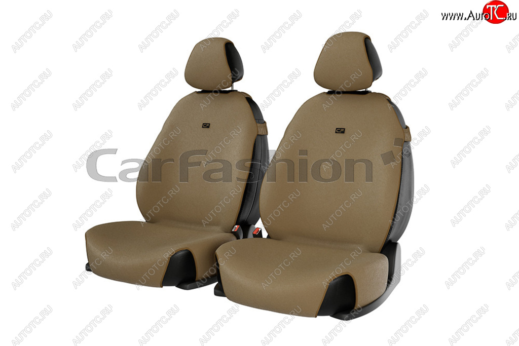 999 р. Универсальные чехлы сидений (майка, 4 предм., полиэстер) Forum Front CARFASHION   (бежевый)  с доставкой в г. Керчь