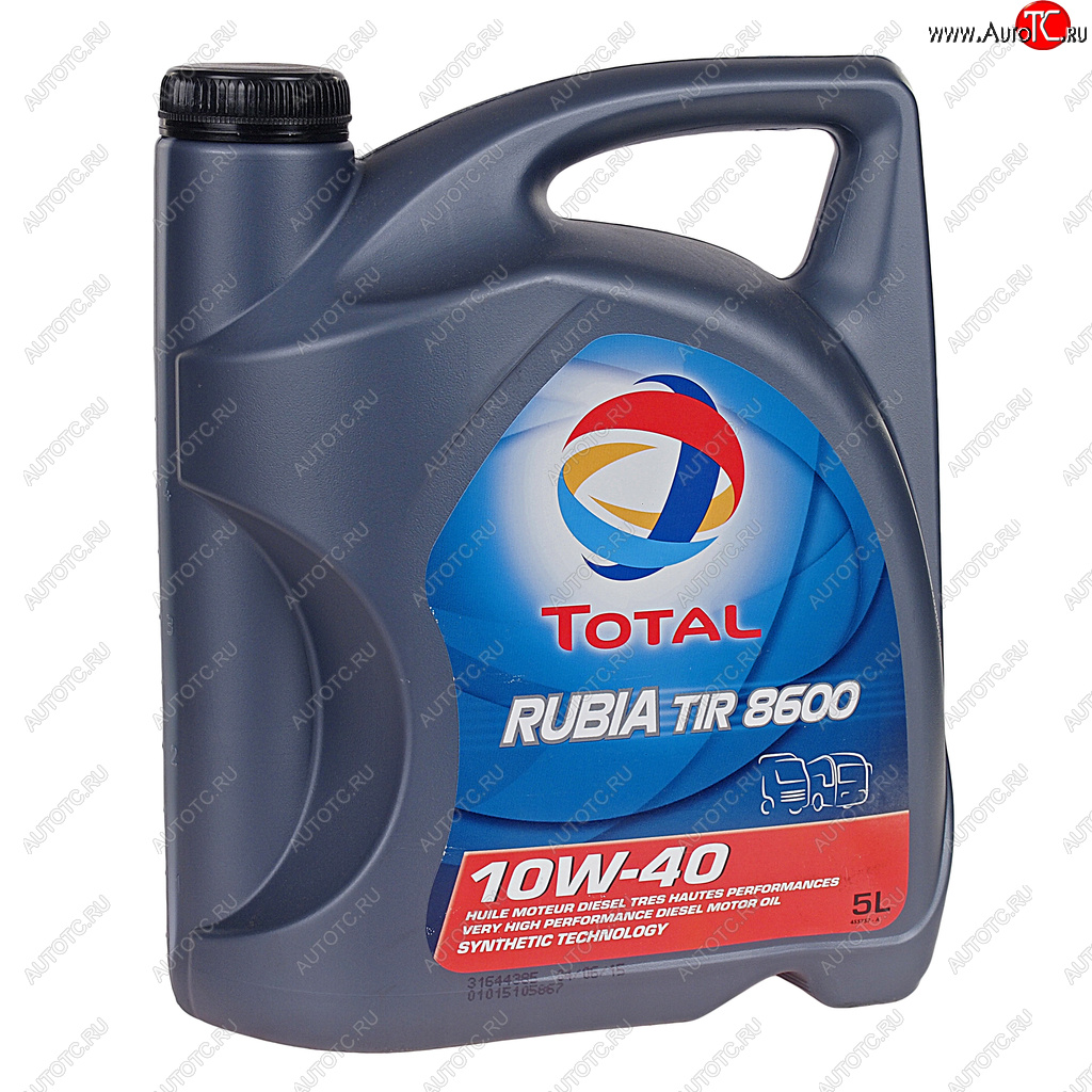 4 899 р. Масло дизельное RUBIA TIR 8600 10W40 псинт.5л TOTAL TOTAL 213670  с доставкой в г. Керчь