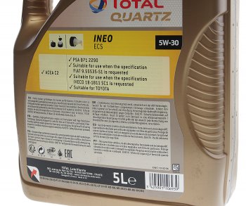 5 449 р. Масло моторное QUARTZ INEO ECS 5W30 синт.5л TOTAL TOTAL 213683  с доставкой в г. Керчь. Увеличить фотографию 3