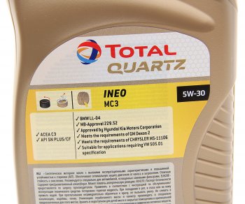 1 359 р. Масло моторное QUARTZ INEO MC3 5W30 синт.1л TOTAL TOTAL 213769  с доставкой в г. Керчь. Увеличить фотографию 2