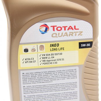 1 639 р. Масло моторное QUARTZ INEO L LIFE 5W30 синт.1л TOTAL TOTAL 213818  с доставкой в г. Керчь. Увеличить фотографию 2
