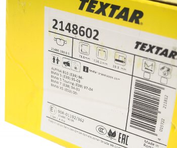 4 999 р. Колодки тормозные передние (4шт.) TEXTAR BMW 7 серия E38 дорестайлинг, седан (1994-1998)  с доставкой в г. Керчь. Увеличить фотографию 3