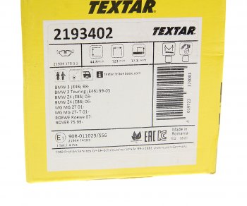 3 099 р. Колодки тормозные задние (4шт.) TEXTAR BMW Z3 E36/7 (1995-2002)  с доставкой в г. Керчь. Увеличить фотографию 3