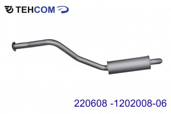 2 799 р. Резонатор УАЗ-220608 дв.ЗМЗ-409 ЕВРО-3 ТЕХКОМ ТЕХКОМ 220608-1202008-06  с доставкой в г. Керчь. Увеличить фотографию 1
