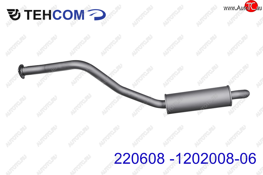 2 799 р. Резонатор УАЗ-220608 дв.ЗМЗ-409 ЕВРО-3 ТЕХКОМ ТЕХКОМ 220608-1202008-06  с доставкой в г. Керчь