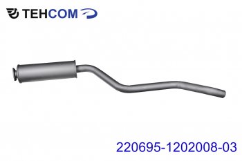5 099 р. Резонатор УАЗ-220695 дв.ЗМЗ-409 ЕВРО-3 ТЕХКОМ ТЕХКОМ 220695-1202008-03  с доставкой в г. Керчь. Увеличить фотографию 1