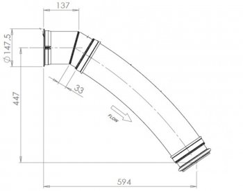 14 999 р. Труба выхлопная глушителя DAF с гофрой (нерж.) E-line DINEX DINEX 22235  с доставкой в г. Керчь. Увеличить фотографию 3