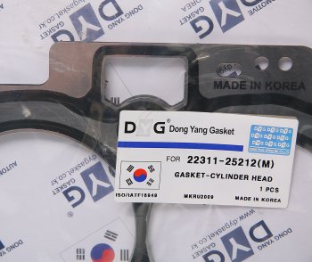 1 469 р. Прокладка головки блока HYUNDAI Santa Fe (09-),ix35 (10-) KIA Sorento (09-),Sportage (2.4) (M) DYG DYG 22311-25212(m)  с доставкой в г. Керчь. Увеличить фотографию 2