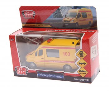 1 749 р. Модель автомобиля MERCEDES Sprinter VAN металлическая ТЕХНОПАРК ТЕХНОПАРК 223154  с доставкой в г. Керчь. Увеличить фотографию 2