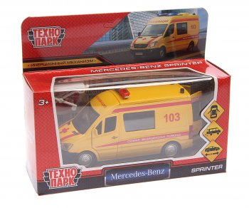 1 749 р. Модель автомобиля MERCEDES Sprinter VAN металлическая ТЕХНОПАРК ТЕХНОПАРК 223154  с доставкой в г. Керчь. Увеличить фотографию 1