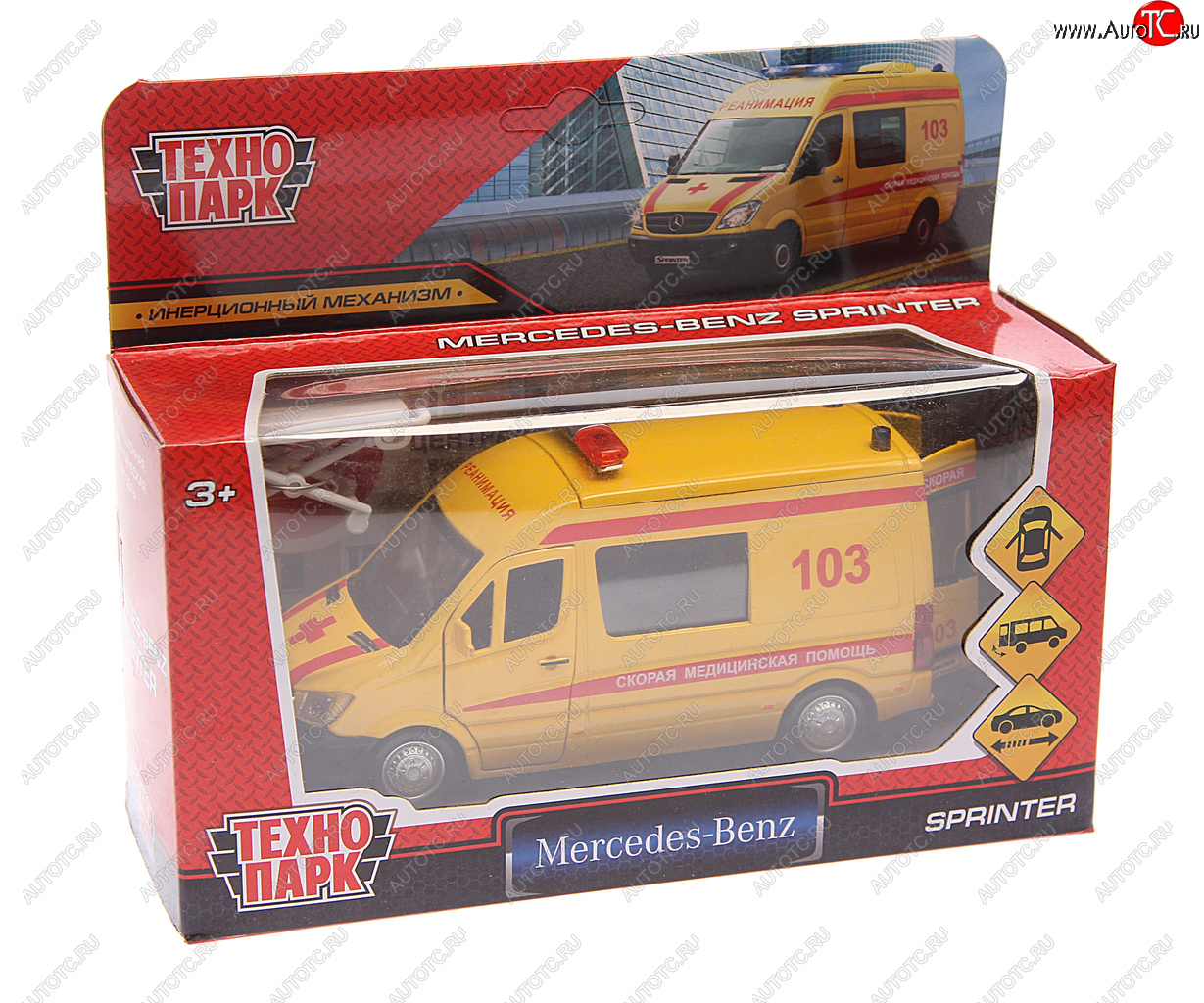1 749 р. Модель автомобиля MERCEDES Sprinter VAN металлическая ТЕХНОПАРК ТЕХНОПАРК 223154  с доставкой в г. Керчь