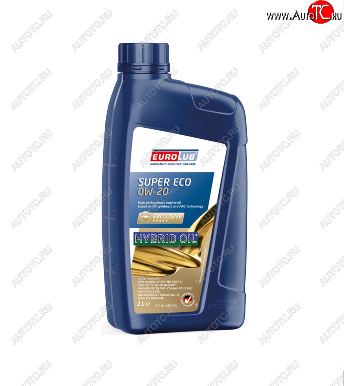 2 179 р. Масло моторное SUPER ECO SP 0W20 синт.1л EUROLUB EUROLUB 226001  с доставкой в г. Керчь