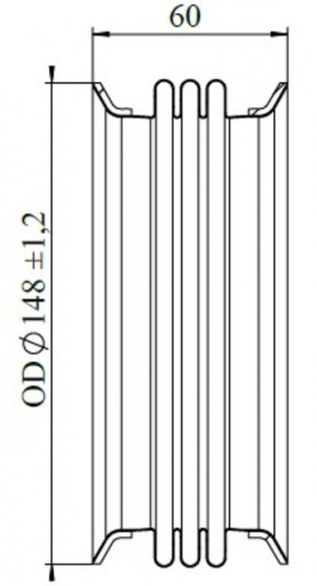 7 899 р. Труба выхлопная глушителя DAF (d=148 L=60) DINEX DINEX 22614 DINEX 22614  с доставкой в г. Керчь. Увеличить фотографию 3