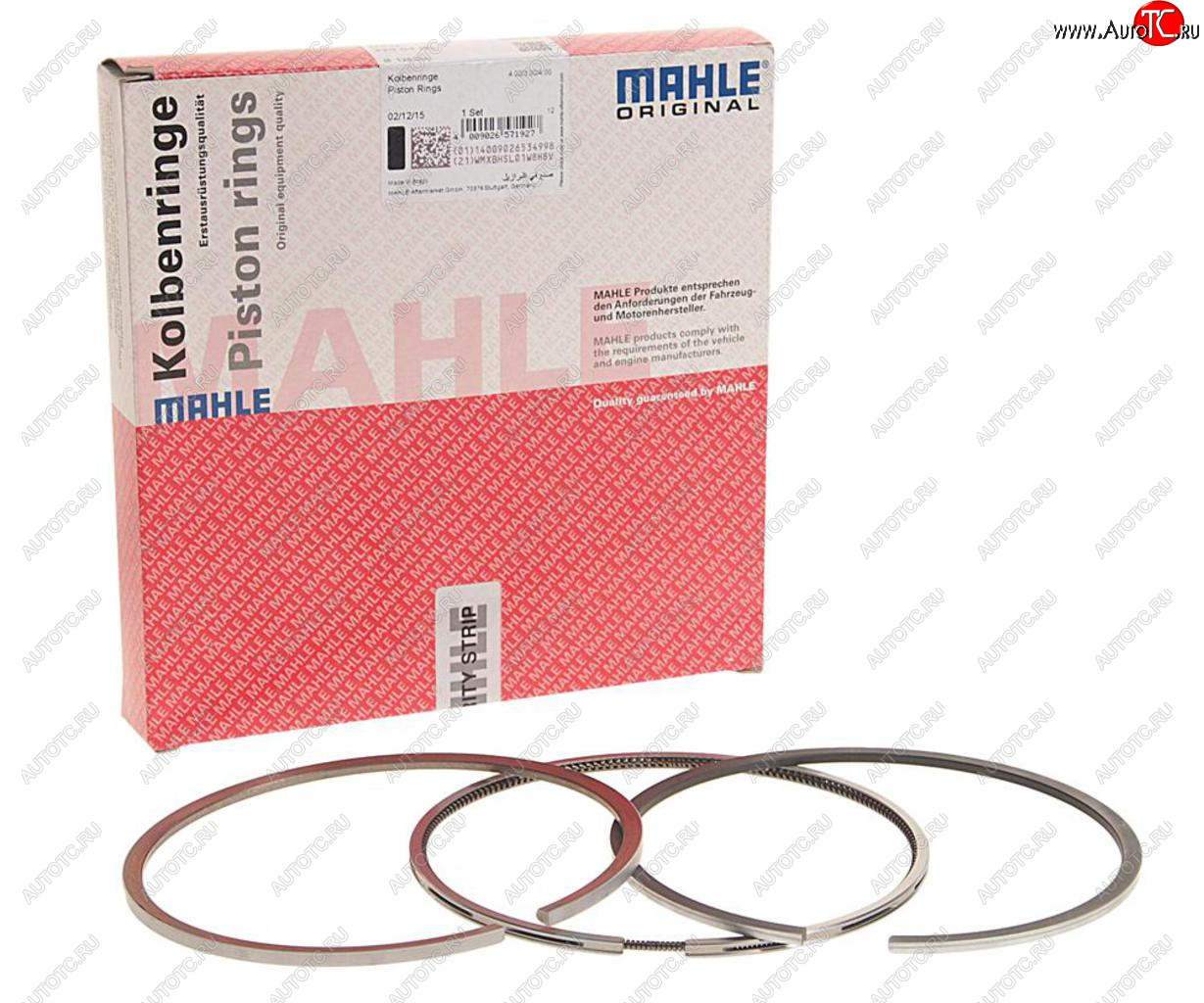 3 679 р. Кольца поршневые MAN (D2866) d=128.00 (на 1 поршень) MAHLE MAHLE 22904n0  с доставкой в г. Керчь