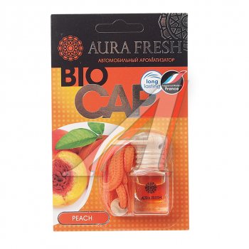 215 р. Ароматизатор подвесной жидкостный (peach) 6мл Bio Cap AURA FRESH AURA FRESH 23013  с доставкой в г. Керчь. Увеличить фотографию 1