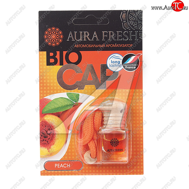 215 р. Ароматизатор подвесной жидкостный (peach) 6мл Bio Cap AURA FRESH AURA FRESH 23013  с доставкой в г. Керчь