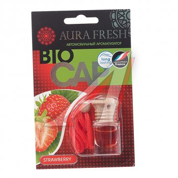 215 р. Ароматизатор подвесной жидкостный (strawberry) 6мл Bio Cap AURA FRESH AURA FRESH 23014  с доставкой в г. Керчь. Увеличить фотографию 1