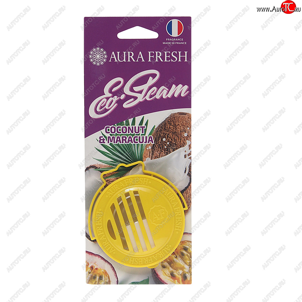 297 р. Ароматизатор на панель приборов древесное волокно (coconut&maracuja) 40г Eco Steam AURA FRESH AURA FRESH 23032  с доставкой в г. Керчь