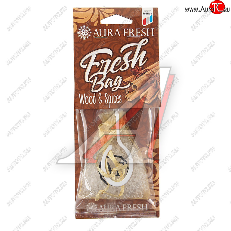 187 р. Ароматизатор подвесной гранулы (wood & spices) 20г Fresh Bag AURA FRESH AURA FRESH 23052  с доставкой в г. Керчь
