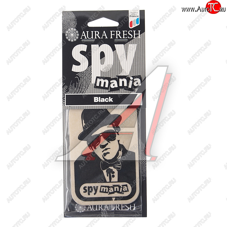 91 р. Ароматизатор подвесной картонный (black) Spy Mania AURA FRESH AURA FRESH 23098  с доставкой в г. Керчь