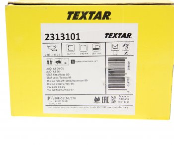 2 789 р. Колодки тормозные передние (4шт.) TEXTAR Skoda Octavia A8 универсал (2019-2022)  с доставкой в г. Керчь. Увеличить фотографию 3