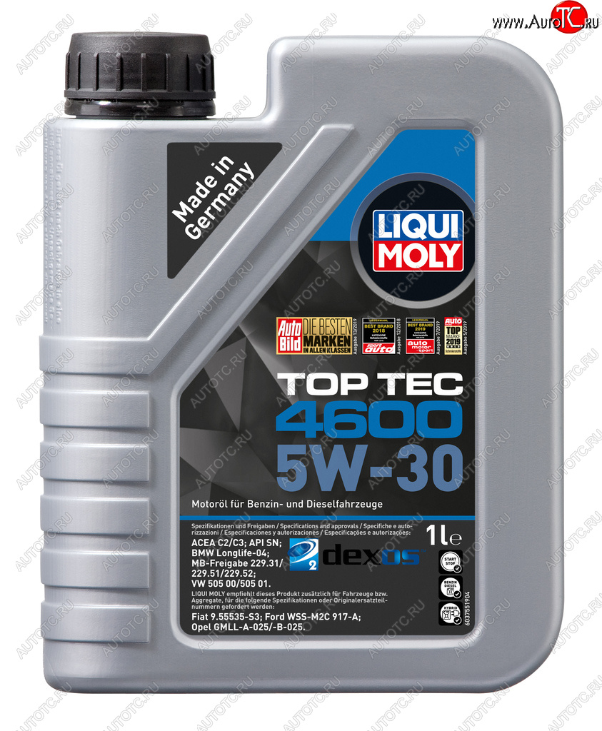 1 899 р. Масло моторное TOP TEC 4600 5W30 синт.1л LIQUI MOLY LIQUI MOLY 2315  с доставкой в г. Керчь