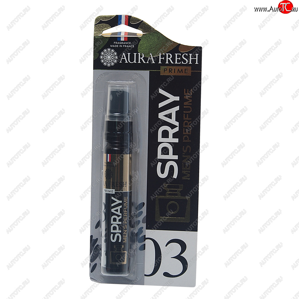 389 р. Ароматизатор спрей (№3 Paco Rabanne-1Million) 30мл Prime Pump Spray AURA FRESH AURA FRESH 23169  с доставкой в г. Керчь