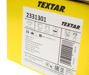 6 999 р. Колодки тормозные передние (4шт.) TEXTAR BMW 3 серия E92 купе дорестайлинг (2005-2010)  с доставкой в г. Керчь. Увеличить фотографию 3
