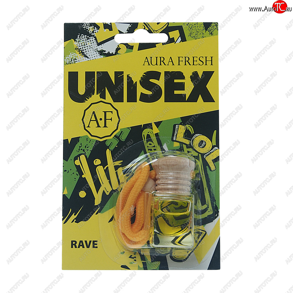 224 р. Ароматизатор подвесной жидкостный (rave) 6мл Unisex AURA FRESH AURA FRESH 23388  с доставкой в г. Керчь