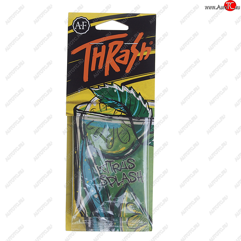 113 р. Ароматизатор подвесной пластина (Citrus Splash) Thrash AURA FRESH AURA FRESH 23410  с доставкой в г. Керчь