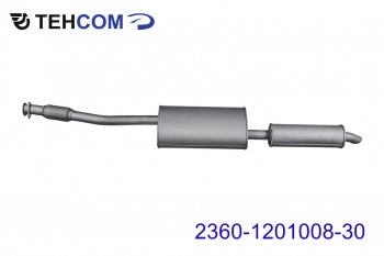 11 299 р. Глушитель УАЗ-2360 Пикап дв.ЗМЗ-409 ЕВРО-4,5 с резонатором НО ТЕХКОМ ТЕХКОМ 2360-1201008-30  с доставкой в г. Керчь. Увеличить фотографию 1