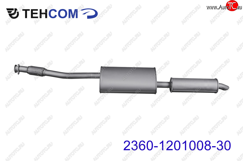 11 299 р. Глушитель УАЗ-2360 Пикап дв.ЗМЗ-409 ЕВРО-4,5 с резонатором НО ТЕХКОМ ТЕХКОМ 2360-1201008-30  с доставкой в г. Керчь