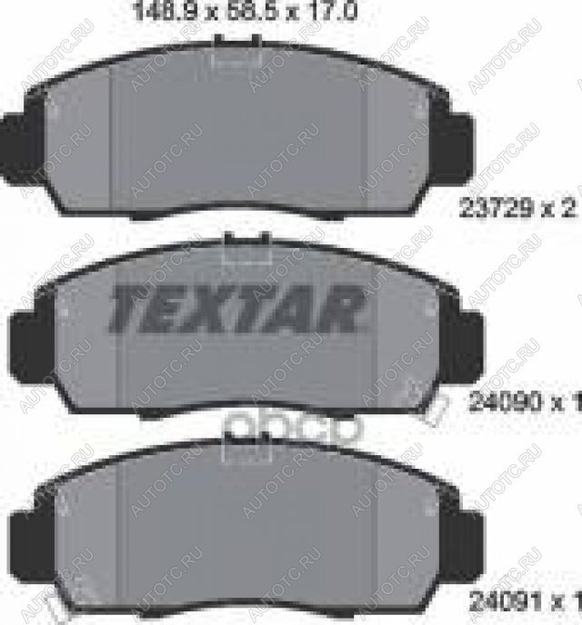 3 899 р. Колодки тормозные передние (4шт.) TEXTAR Honda Civic FK,FN хэтчбэк 5 дв. дорестайлинг (2005-2008)  с доставкой в г. Керчь