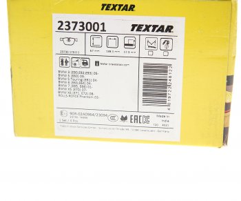 5 799 р. Колодки тормозные задние (4шт.) TEXTAR BMW X6 E71 рестайлинг (2012-2014)  с доставкой в г. Керчь. Увеличить фотографию 3