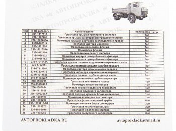 2 099 р. Прокладка двигателя ЯМЗ-238 комплект АВТОПРОКЛАДКА АВТОПРОКЛАДКА 238-100*у  с доставкой в г. Керчь. Увеличить фотографию 2