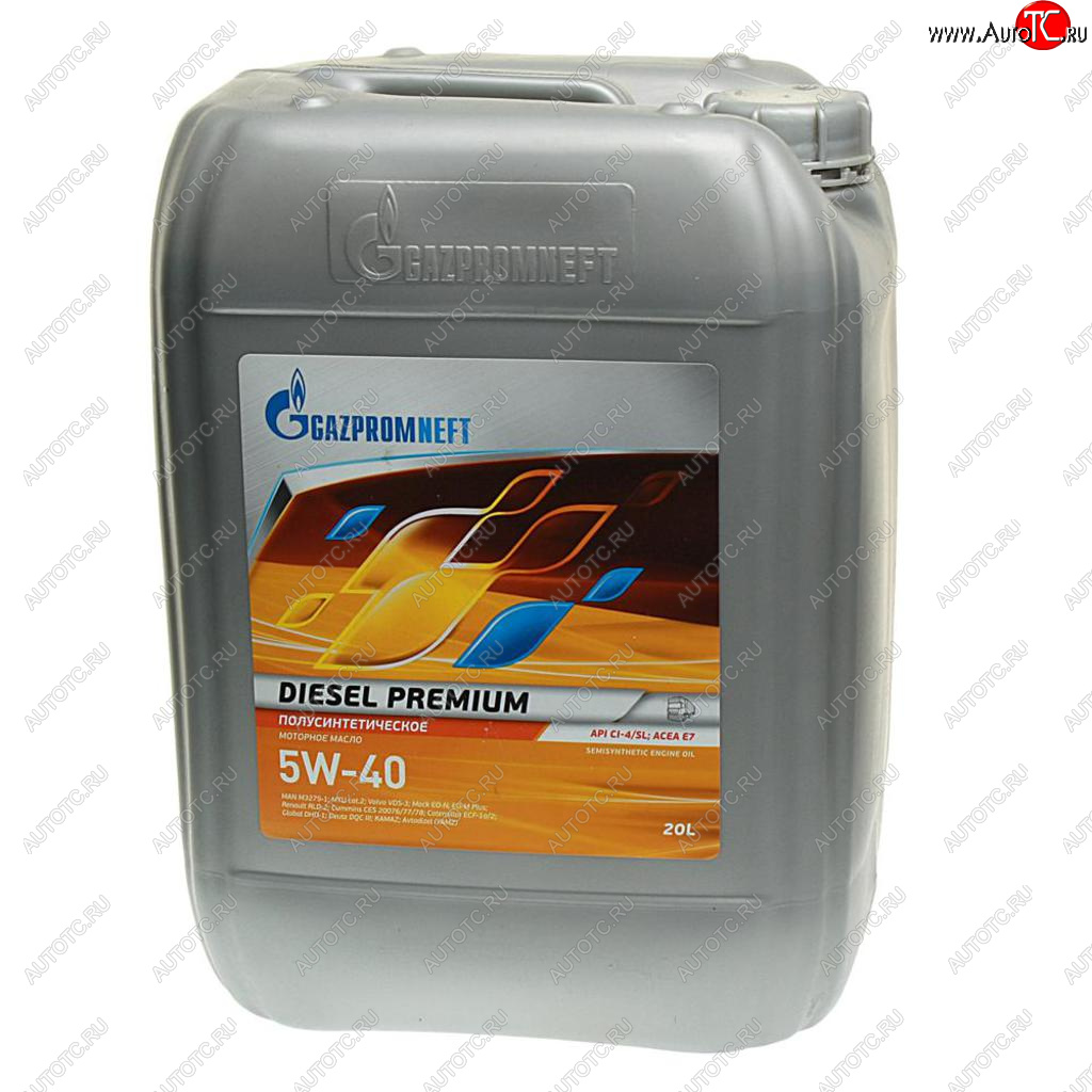 9 849 р. Масло дизельное DIESEL PREMIUM CI-4SLE7E5 5W40 псинт.20л17.6кг GAZPROMNEFT GAZPROMNEFT 2389901209  с доставкой в г. Керчь