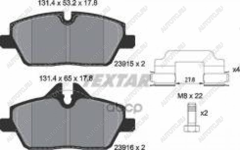 4 549 р. Колодки тормозные передние (4шт.) TEXTAR BMW 1 серия E81 хэтчбэк 3 дв. рестайлинг (2007-2012)  с доставкой в г. Керчь