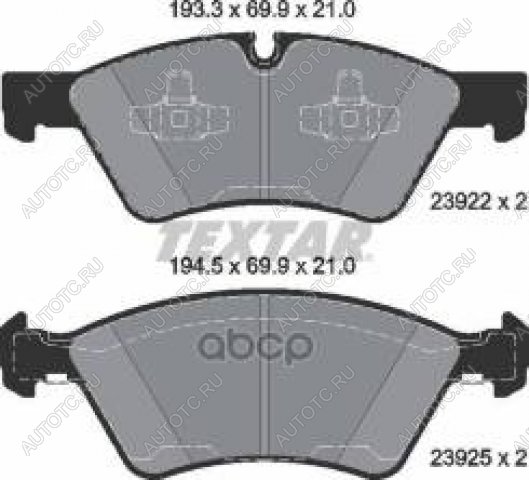 5 849 р. Колодки тормозные передние (4шт.) TEXTAR Mercedes-Benz E-Class W211 дорестайлинг седан (2002-2006)  с доставкой в г. Керчь