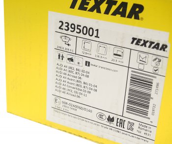 7 299 р. Колодки тормозные передние (4шт.) TEXTAR Audi A4 B6 седан (2000-2006)  с доставкой в г. Керчь. Увеличить фотографию 3