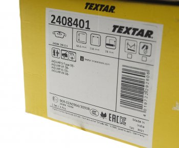 5 499 р. Колодки тормозные JAGUAR FX (08-) передние (4шт.) TEXTAR TEXTAR 2408401 TEXTAR 2408401  с доставкой в г. Керчь. Увеличить фотографию 3