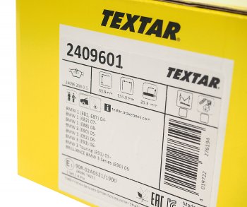 6 999 р. Колодки тормозные передние (4шт.) TEXTAR BMW 3 серия E90 седан дорестайлинг (2004-2008)  с доставкой в г. Керчь. Увеличить фотографию 3