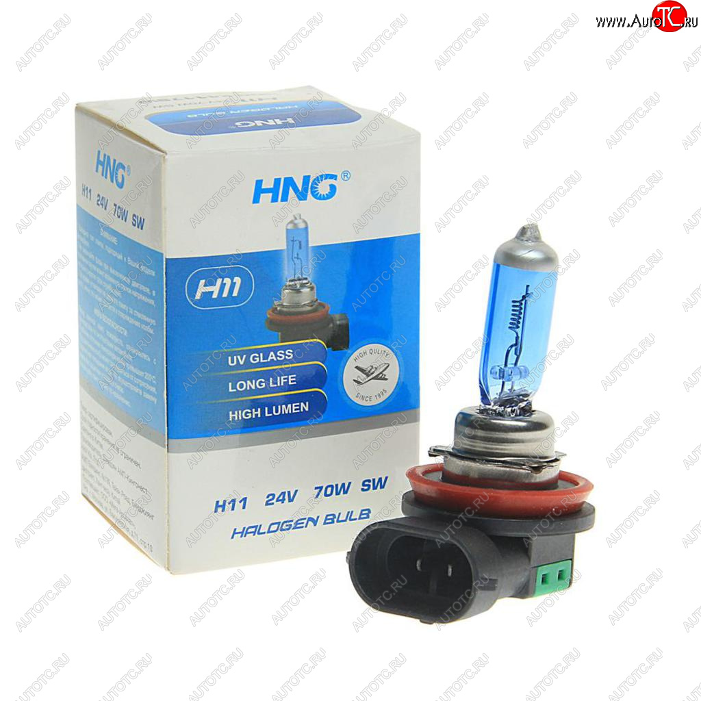 210 р. Лампа 24V H11 70W PGJ19-2 Super White HNG HNG 24117sw  с доставкой в г. Керчь