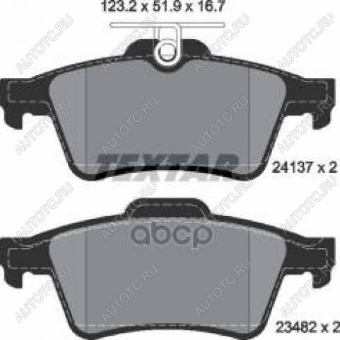 3 399 р. Колодки тормозные задние (4шт.) TEXTAR Mazda 3/Axela BL дорестайлинг, хэтчбэк 5 дв. (2009-2011)  с доставкой в г. Керчь