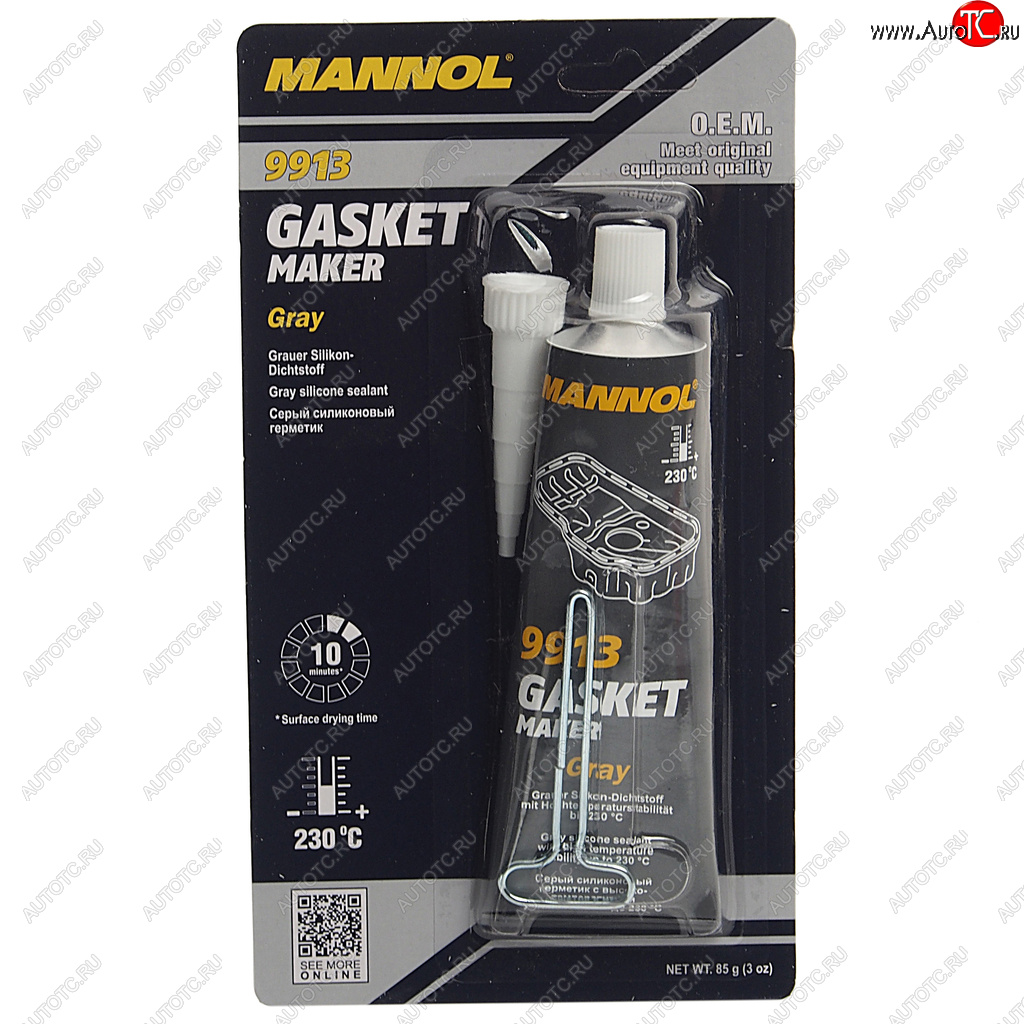 329 р. Герметик прокладка серый термостойкий 85г -40С+230С Gasket Maker 9913 MANNOL MANNOL 2417  с доставкой в г. Керчь