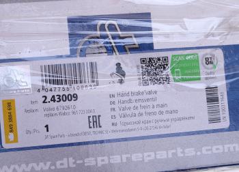 5 999 р. Кран DAF VOLVO стояночного тормоза DT DT 2.43009  с доставкой в г. Керчь. Увеличить фотографию 4