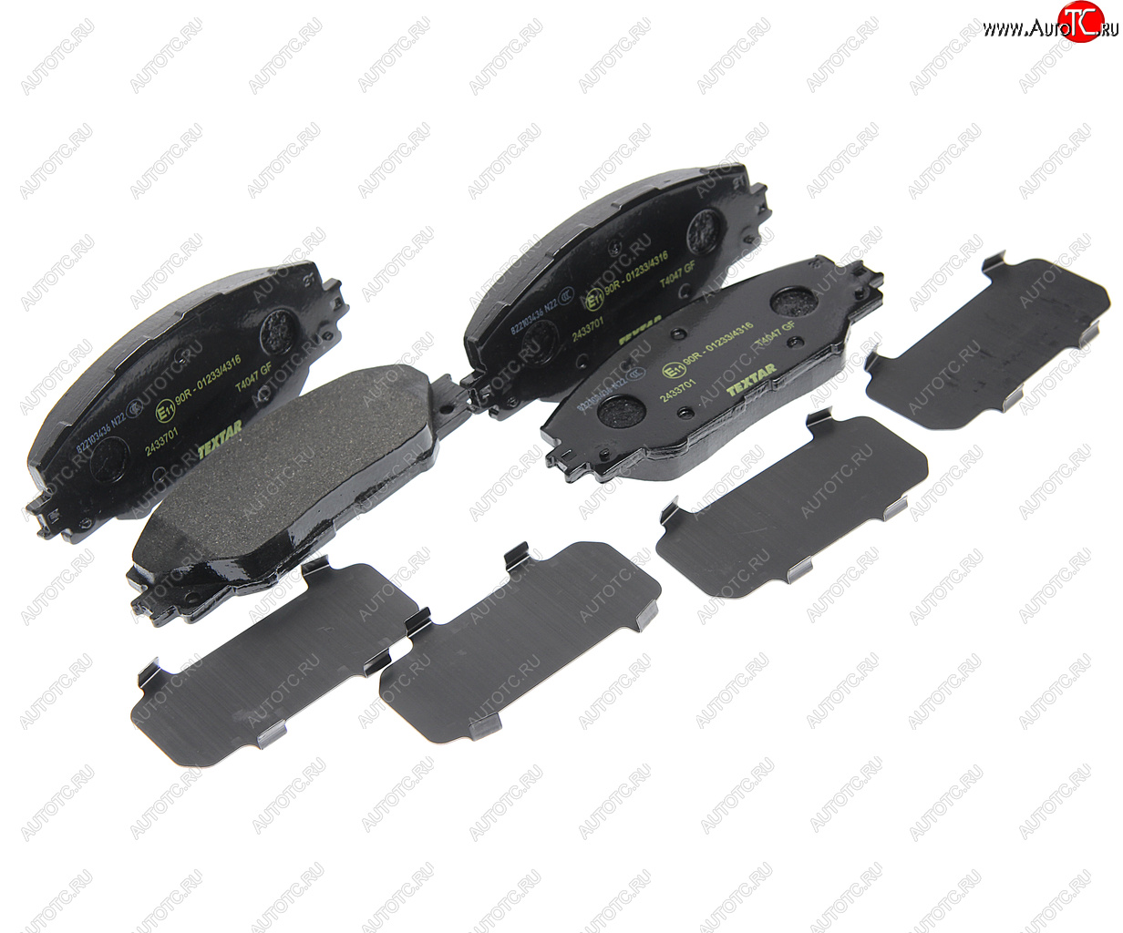3 689 р. Колодки тормозные передние (4шт.) TEXTAR Toyota Auris E150 хэтчбэк 5 дв. дорестайлинг (2006-2010)  с доставкой в г. Керчь