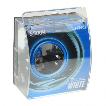 224 р. Лампа 24V H3 70W PK22s 5500К бокс (2шт.) Super White HNG HNG 24370sw2  с доставкой в г. Керчь. Увеличить фотографию 1
