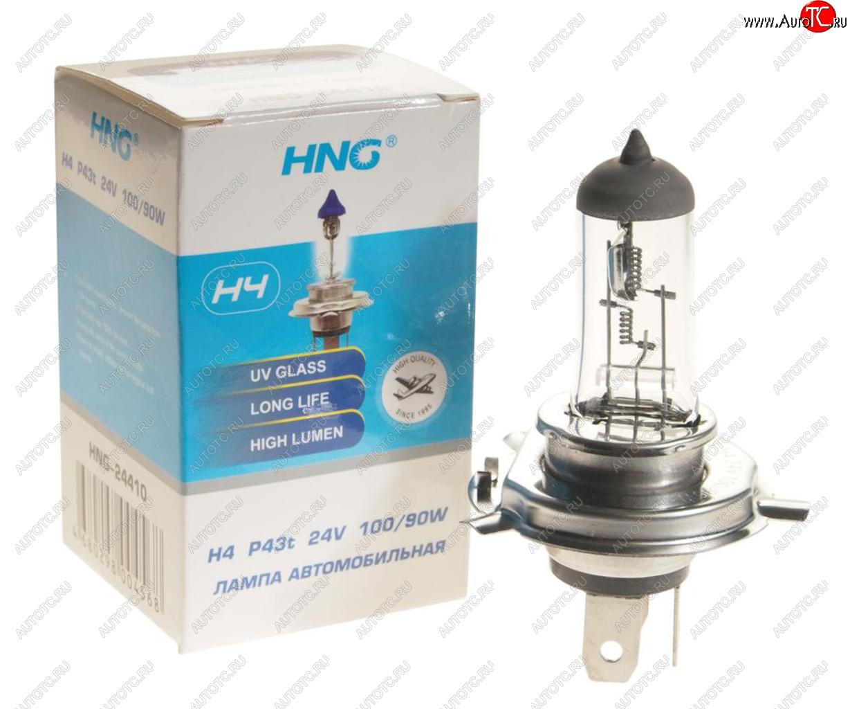 192 р. Лампа 24V H4 10090W P43t-38 Long Life HNG HNG 24410  с доставкой в г. Керчь