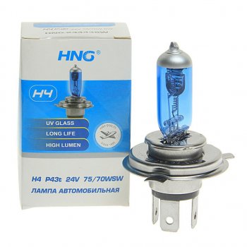 210 р. Лампа 24V H4 7570W P43t Super White HNG HNG 24443sw  с доставкой в г. Керчь. Увеличить фотографию 1